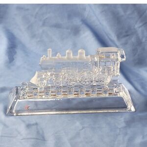 Hofbauer‎ Lead Crystal Over 24% PBO West Germany LOCOMOTIVE Glass Train Home